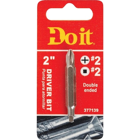 All-Source Phillips No 2 Square Recess Double-End Screwdriver Bit 308991DB